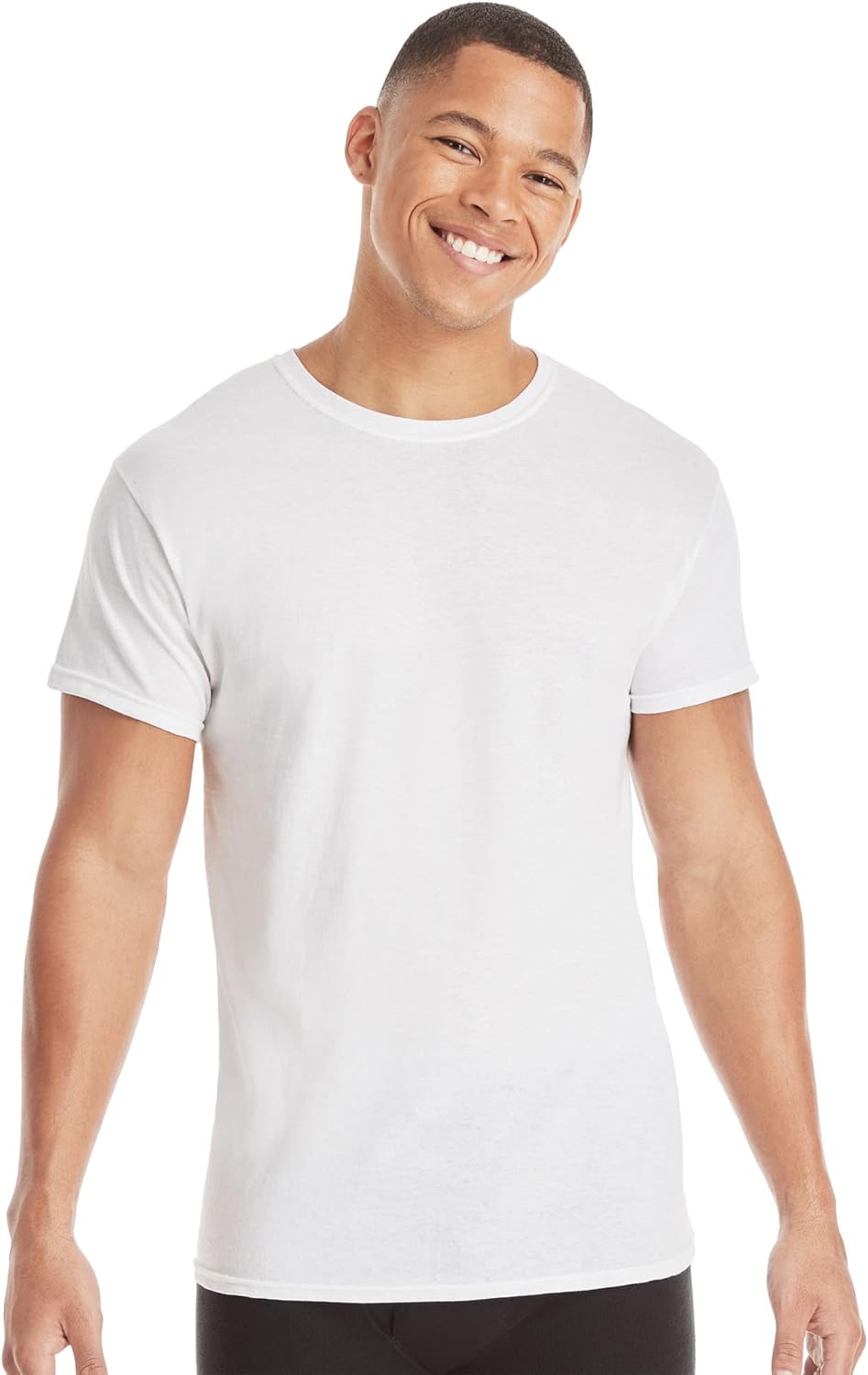 Men's Cotton, Moisture-Wicking Crew Tee Undershirts White