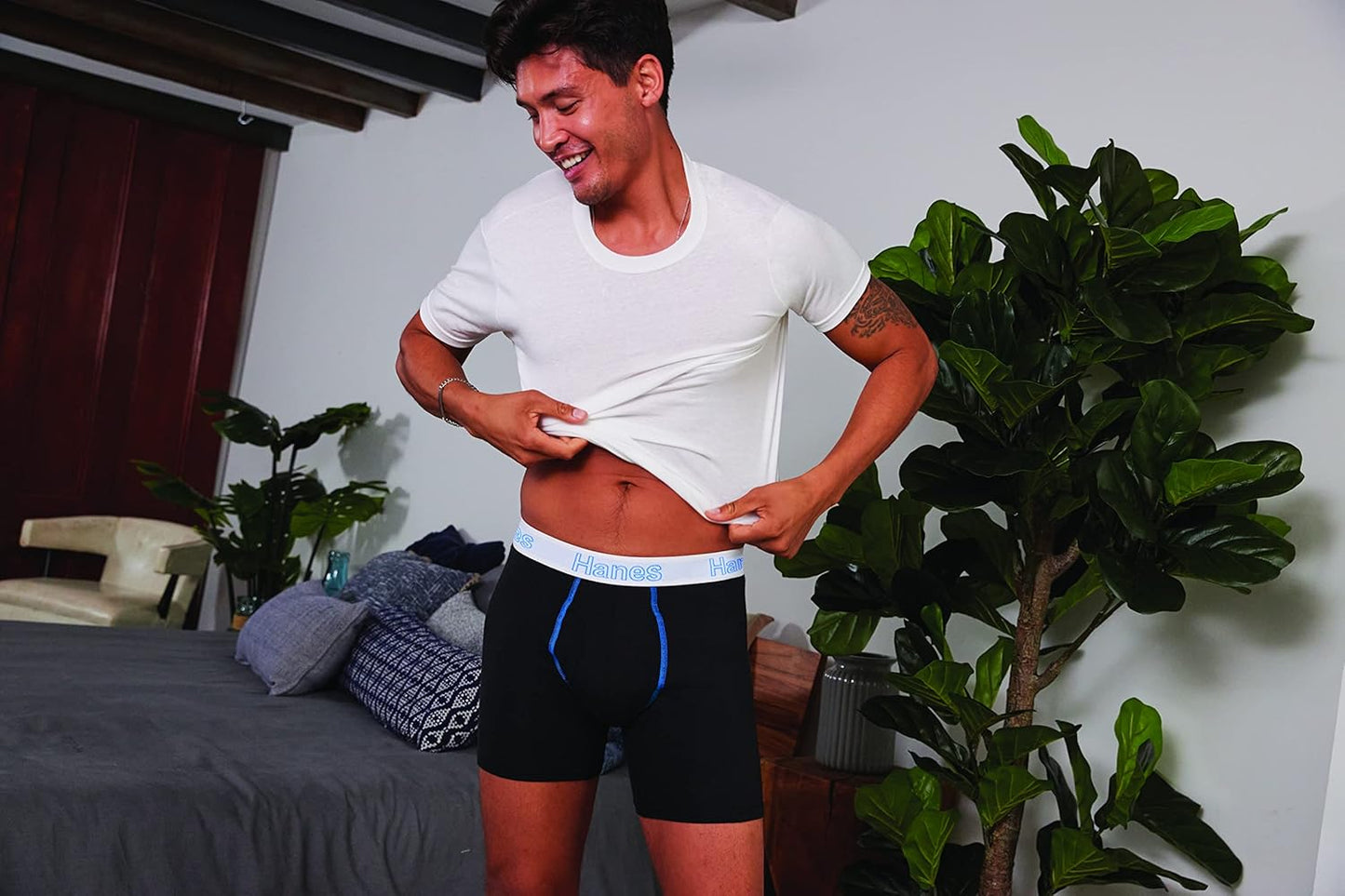 Men's Cotton, Moisture-Wicking Crew Tee Undershirts White