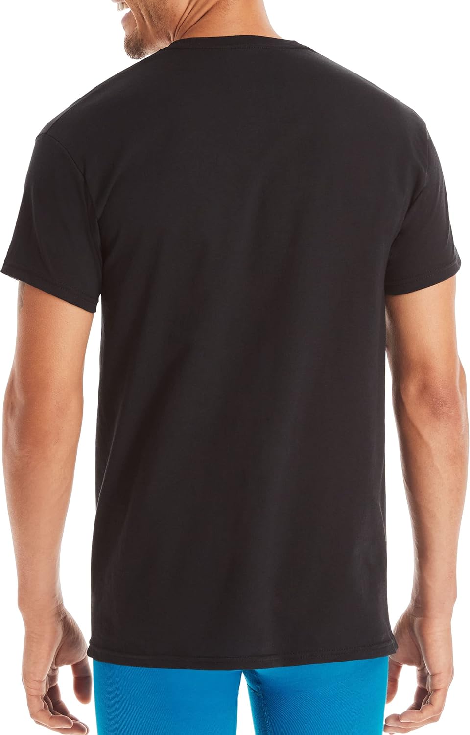 Men's Cotton, Moisture-Wicking Crew Tee Undershirts Black